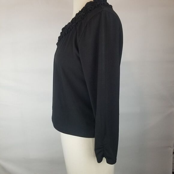 Black Little Cropped Polyester/Nylon Cardigan. Size S. - Picture 7 of 14